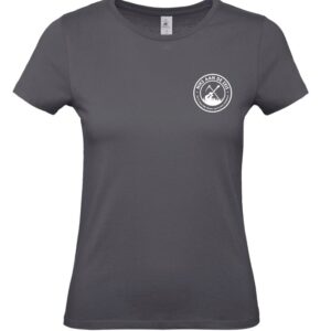 Dames T-shirt grijs met wit logo
